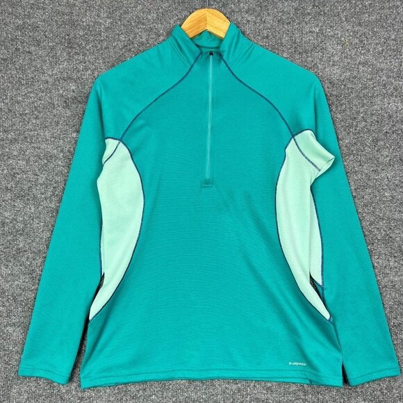 Patagonia Capiline 1/4 Zip Teal Women's‎ Size small - Picture 1 of 9